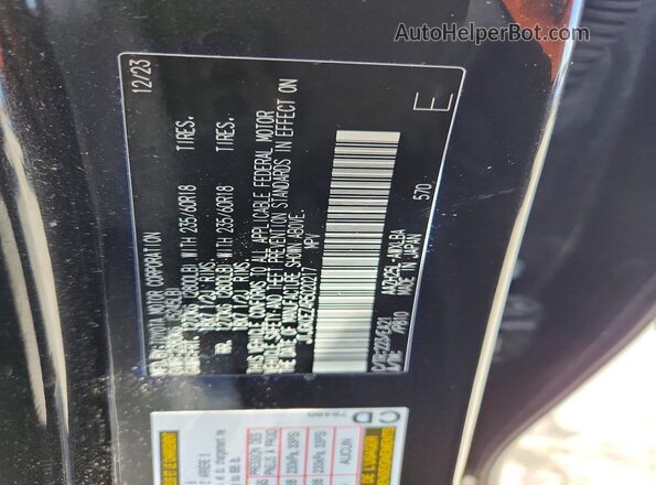 JTJGKCEZ4R5020217 2024 LEXUS NX Black VIN კოდის სტიკერის ხედი