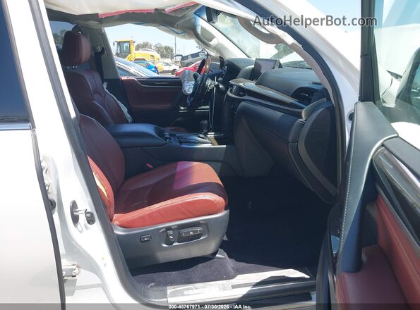 JTJHY7AX1J4254730 2018 LEXUS LX 570 White წინა სალონის ხედი