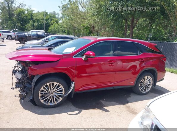 JTJJGKFA4M2015829 2021 LEXUS RX 450HL Red Rear interior view