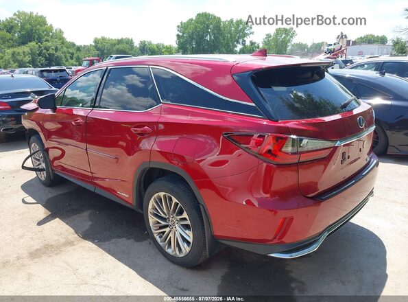 JTJJGKFA4M2015829 2021 LEXUS RX 450HL Red Rear left
