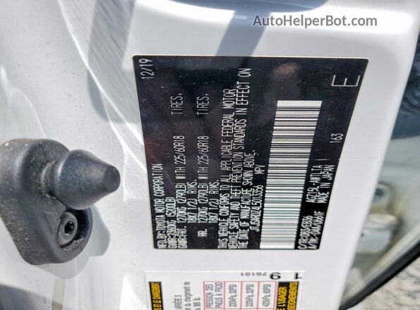 JTJSARDZ4L5013356 2020 LEXUS NX White Vista de la etiqueta del VIN