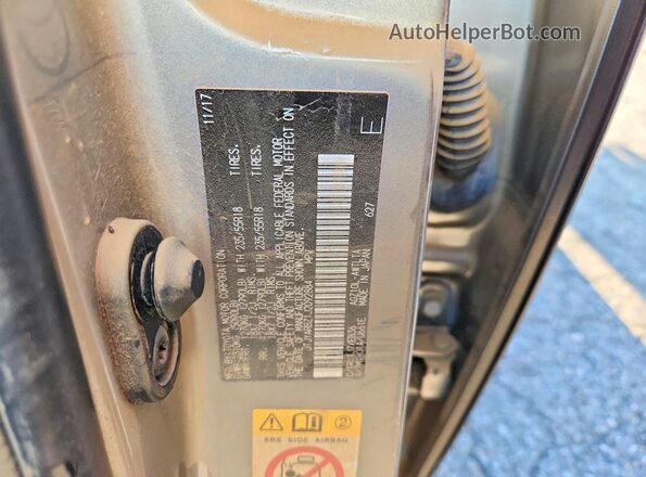 JTJYARBZ1J2092884 2018 LEXUS NX Silver Widok naklejki z numerem VIN