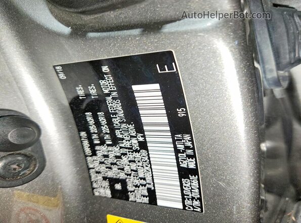 JTJYARBZ2K2134769 2019 LEXUS NX Silver VIN კოდის სტიკერის ხედი