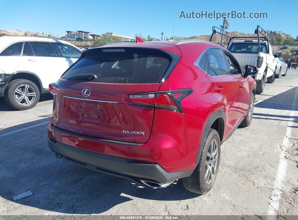 JTJYARBZ6G2026419 2016 LEXUS NX 200T Red უკანა მარჯვენა