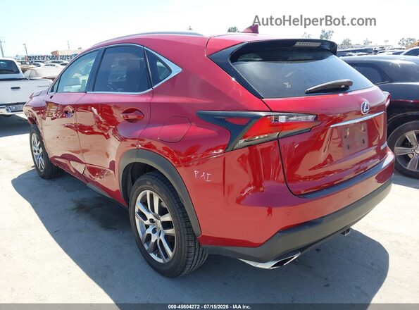 JTJYARBZ6G2028896 2016 LEXUS NX 200T Red Trasero izquierdo