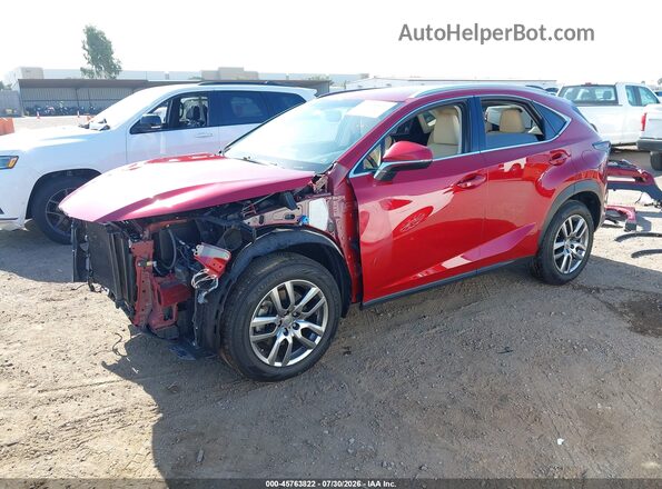 JTJYARBZ6G2035170 2016 LEXUS NX 200T Red წინა მარცხენა ხედი სამი მეოთხედიდან