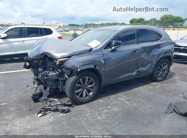 JTJYARBZ7H2072620 2017 LEXUS NX 200T Gray Առջևի ձախ երեք քառորդ տեսարան