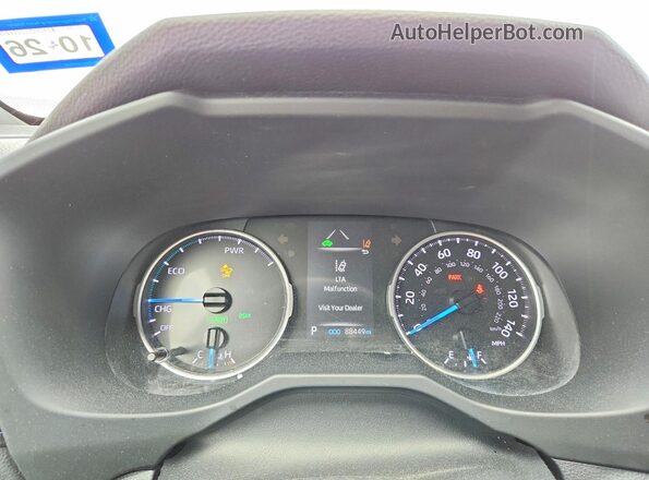 JTM16RFV4ND075701 2022 TOYOTA RAV4 Black Սարքավորումների վահանակի տեսք