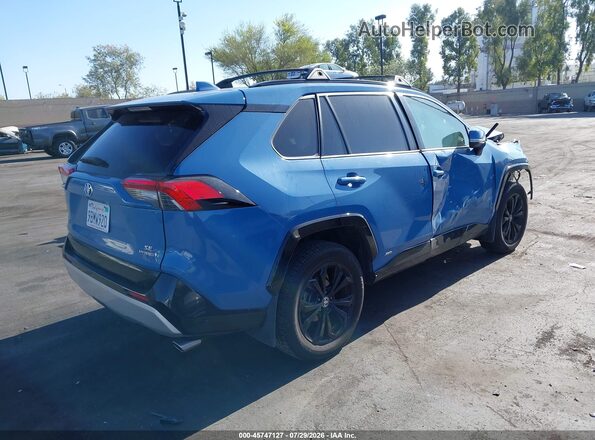 JTM16RFV4ND524908 2022 TOYOTA RAV4 HYBRID Blue Задня права чверть