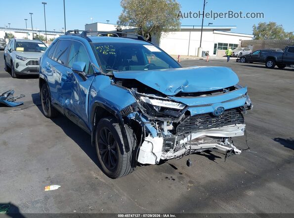 JTM16RFV4ND524908 2022 TOYOTA RAV4 HYBRID Blue Вид спереду