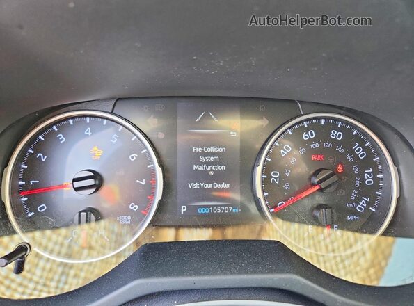 JTMA1RFV1KJ007352 2019 TOYOTA RAV4 Красный Вид щитка приборов