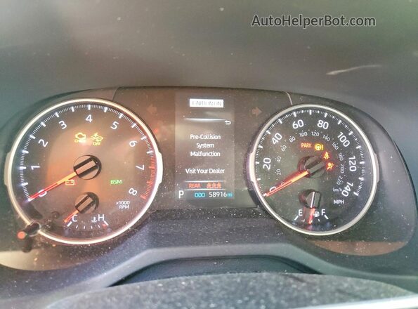 JTMA1RFV2KJ020398 2019 TOYOTA RAV4 White ხელსაწყოთა პანელის ხედი