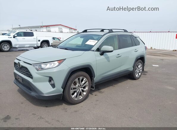 JTMA1RFV4KD014665 2019 TOYOTA RAV4 Green წინა მარცხენა ხედი სამი მეოთხედიდან