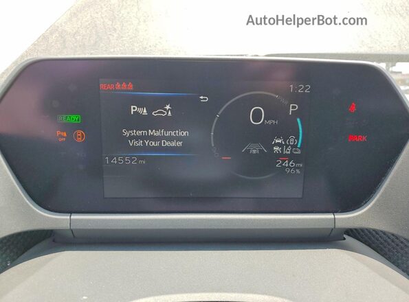 JTMAAAAA1RA044045 2024 TOYOTA BZ4X White Սարքավորումների վահանակի տեսք