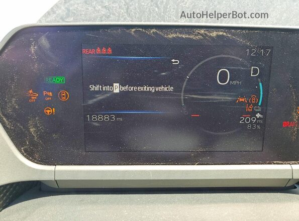 JTMAAAAA7RA041201 2024 TOYOTA BZ4X Серебряный Вид щитка приборов