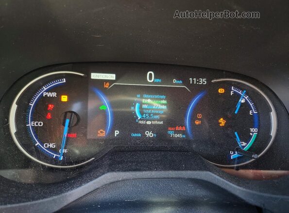 JTMAB3FV7ND091724 2022 TOYOTA RAV4 Белый Вид щитка приборов