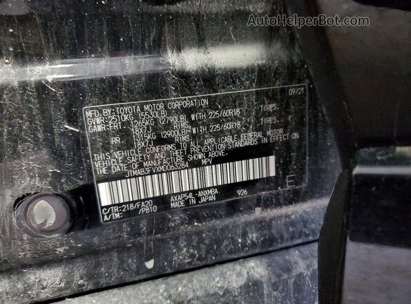 JTMAB3FVXMD063284 2021 TOYOTA RAV4 Black VIN sticker view
