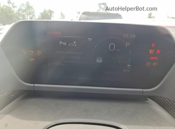 JTMABABA1RA055607 2024 SUBARU SOLTERRA Red Instrument cluster view