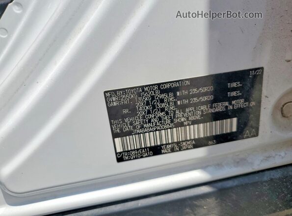 JTMABABA6PA008845 2023 SUBARU SOLTERRA White VIN կոդի պիտակի տեսք