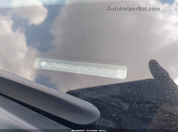 JTMABACA4PA031474 2023 TOYOTA BZ4X White Вид підкапотного простору