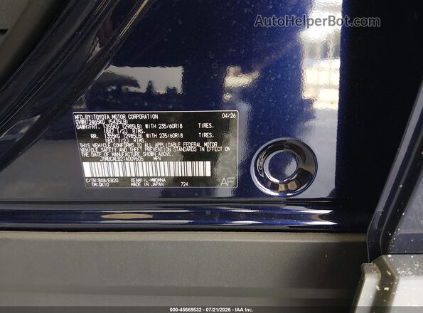 JTMBCAEB2TA009605 2026 TOYOTA BZ Blue Engine compartment view