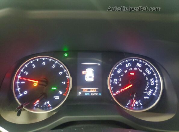 JTMC1RFV0KD017118 2019 TOYOTA RAV4 White Instrument cluster view
