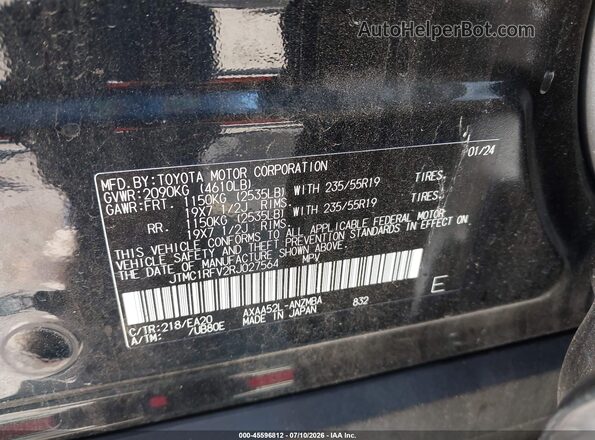 JTMC1RFV2RJ027564 2024 TOYOTA RAV4 Black ძრავის განყოფილების ხედი