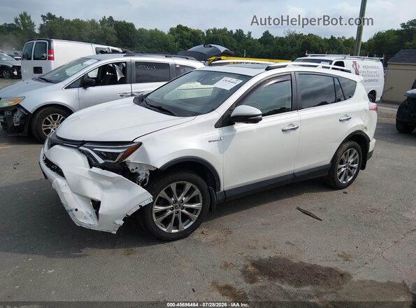 JTMDJREV2GD043703 2016 TOYOTA RAV4 HYBRID White Առջևի ձախ երեք քառորդ տեսարան