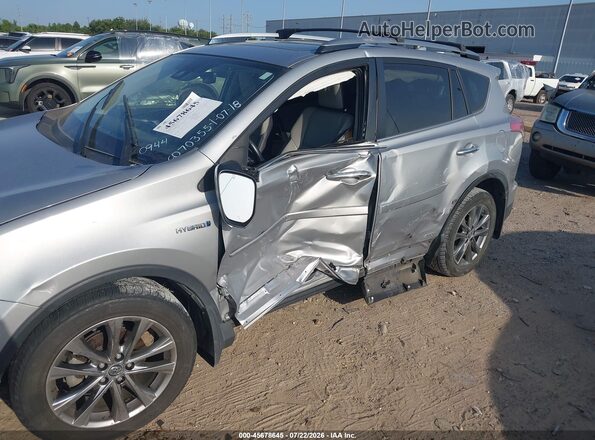 JTMDJREV3HD140944 2017 TOYOTA RAV4 HYBRID Silver Front view