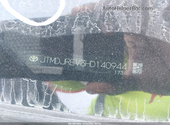 JTMDJREV3HD140944 2017 TOYOTA RAV4 HYBRID Silver Engine compartment view