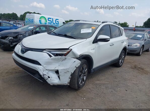 JTMDJREVXJD249262 2018 TOYOTA RAV4 HYBRID White Առջևի ձախ երեք քառորդ տեսարան
