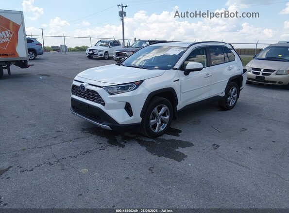 JTMDWRFV0KD032305 2019 TOYOTA RAV4 HYBRID White Vista tres cuartos delantera izquierda