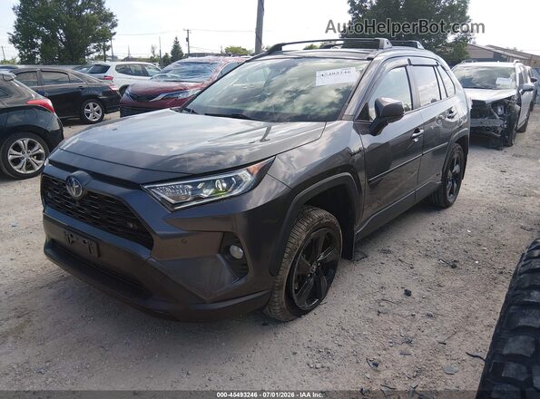 JTMDWRFV1KD517892 2019 TOYOTA RAV4 HYBRID Gray წინა მარცხენა ხედი სამი მეოთხედიდან