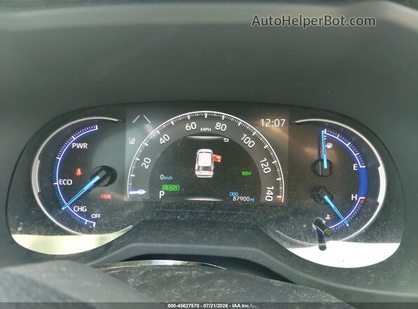 JTMDWRFV1LD538615 2020 TOYOTA RAV4 HYBRID Black უკანა სავარძლების ხედი