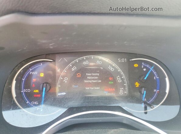 JTMDWRFV7KD514267 2019 TOYOTA RAV4 Silver Widok zestawu wskaźników