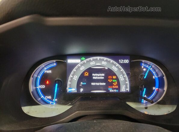 JTME6RFV0NJ020598 2022 TOYOTA RAV4 Gray Vista del cuadro de instrumentos