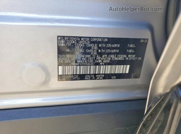 JTME6RFV1PD546367 2023 TOYOTA RAV4 Silver VIN կոդի պիտակի տեսք
