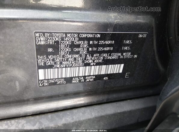 JTME6RFV1PJ030351 2023 TOYOTA RAV4 Gray Widok komory silnika