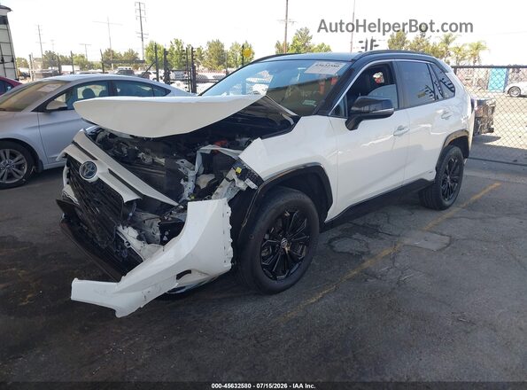 JTME6RFVXND527510 2022 TOYOTA RAV4 HYBRID White Առջևի ձախ երեք քառորդ տեսարան