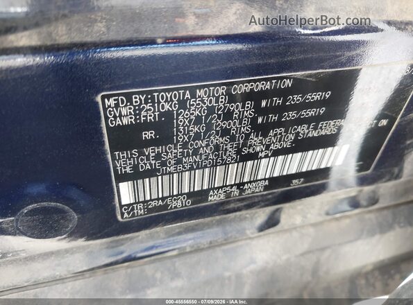 JTMEB3FV1PD157821 2023 TOYOTA RAV4 PRIME Blue Engine compartment view