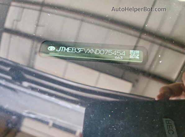 JTMEB3FVXND075454 2022 TOYOTA RAV4 Silver Սալոնի 360 աստիճան տեսք
