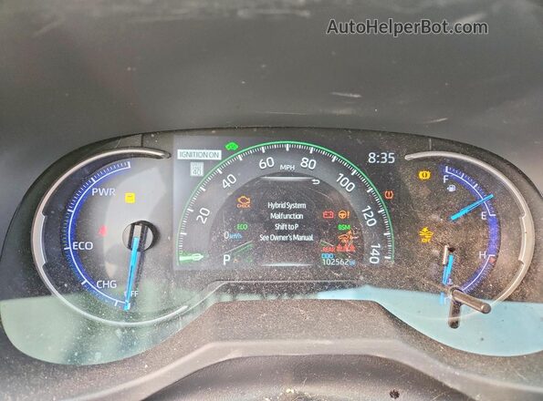 JTMEWRFV2KJ019657 2019 TOYOTA RAV4 Gray Вид щитка приладів