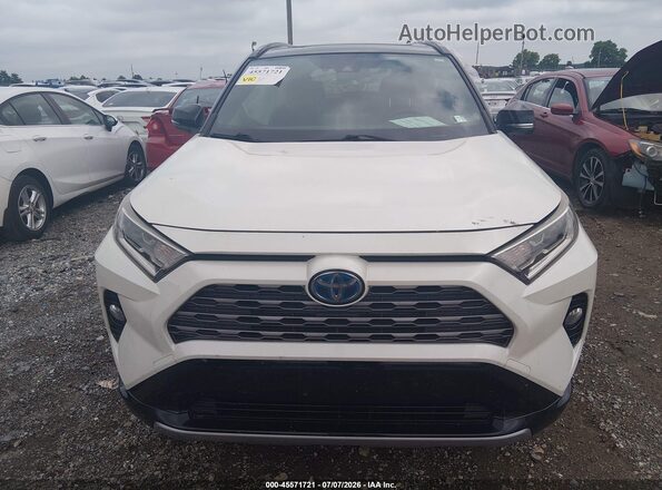 JTMEWRFV4KJ007204 2019 TOYOTA RAV4 HYBRID White Widok zestawu wskaźników