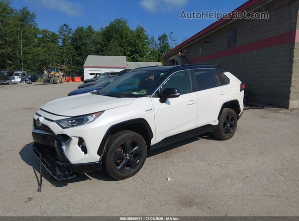 JTMEWRFV7KJ016382 2019 TOYOTA RAV4 HYBRID White წინა მარცხენა ხედი სამი მეოთხედიდან