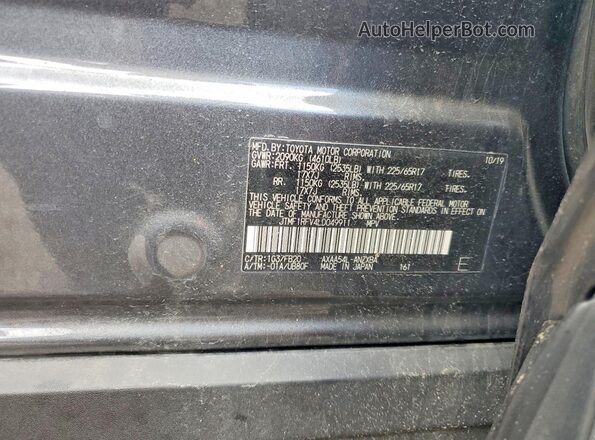 JTMF1RFV4LD049911 2020 TOYOTA RAV4 Gray VIN կոդի պիտակի տեսք