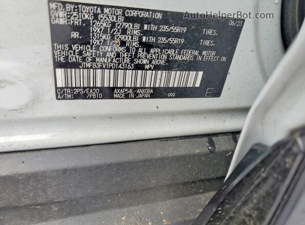 JTMFB3FV1PD143163 2023 TOYOTA RAV4 White Սալոնի 360 աստիճան տեսք