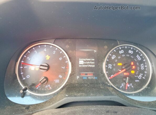 JTMH1RFV0KJ002853 2019 TOYOTA RAV4 White Instrument cluster view
