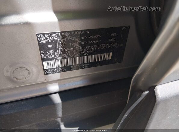 JTMH1RFV4KD508815 2019 TOYOTA RAV4 Silver Engine compartment view