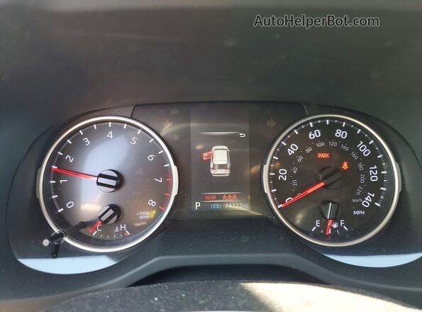 JTMK1RFV1KD036983 2019 TOYOTA RAV4 Gray ხელსაწყოთა პანელის ხედი