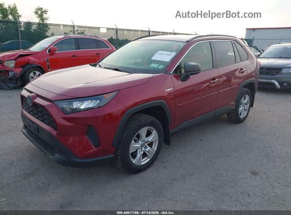 JTML6RFV1MD010960 2021 TOYOTA RAV4 HYBRID Red Առջևի ձախ երեք քառորդ տեսարան